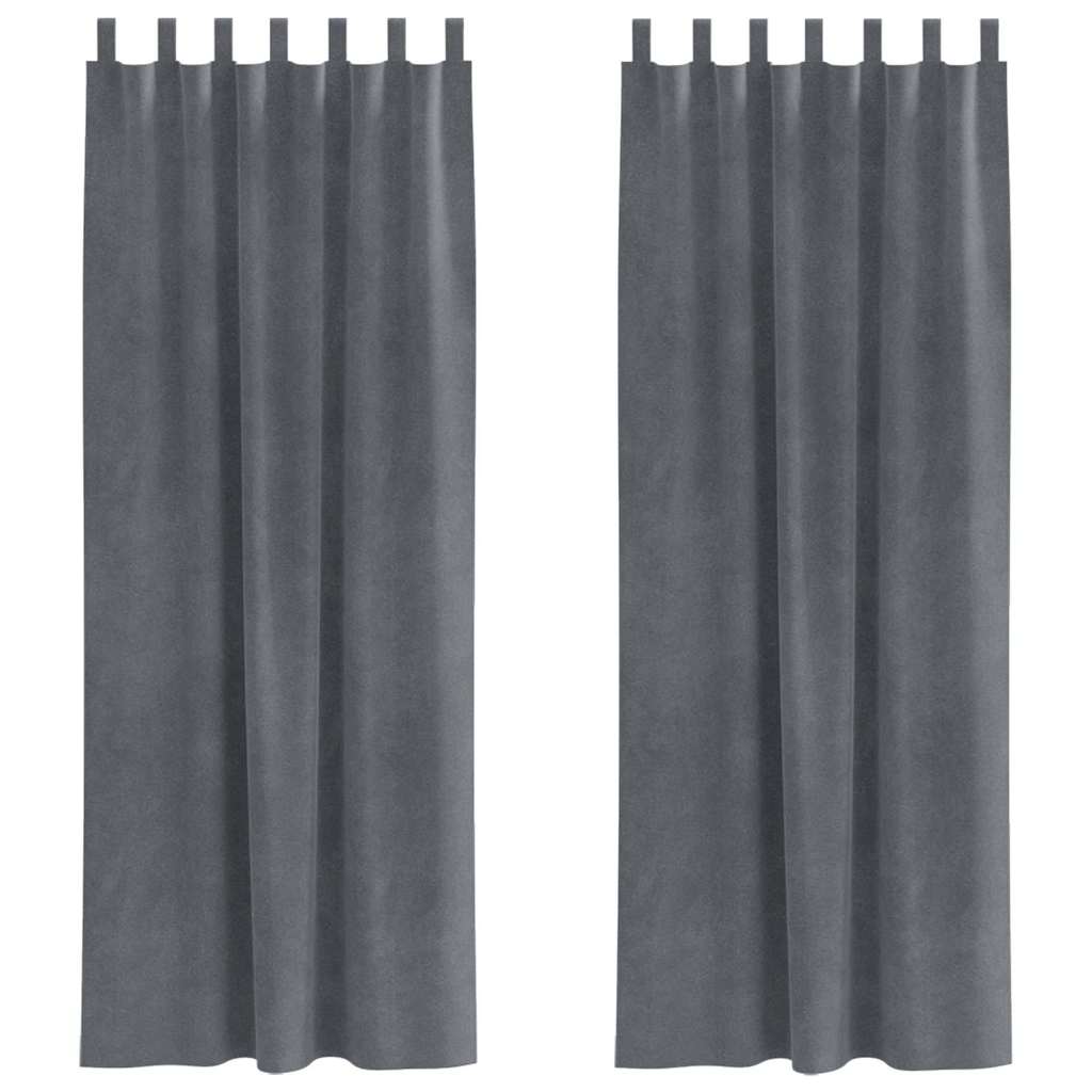 Verdunkelungsvorhänge 2 pcs Schwarz 140 x 140 cm Samt