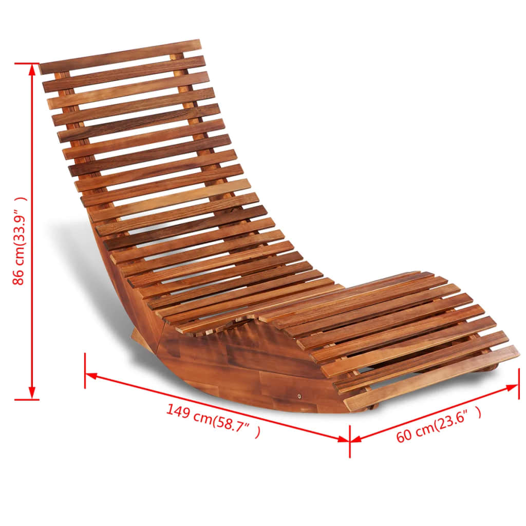 Schaukelstühle Sonnenliegen 2 Stk. Akazienholz