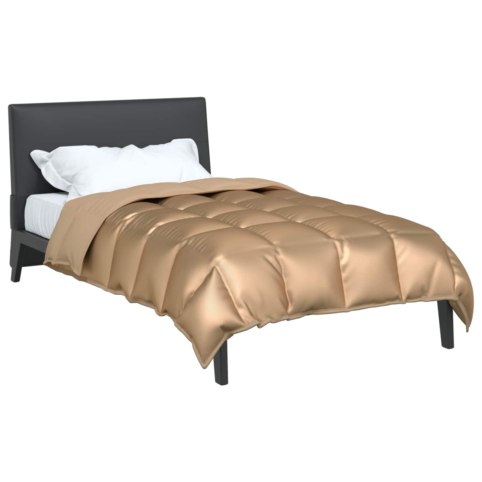 Winterbettdecke Gold 135 x 200 cm Satin und Mikrofaser
