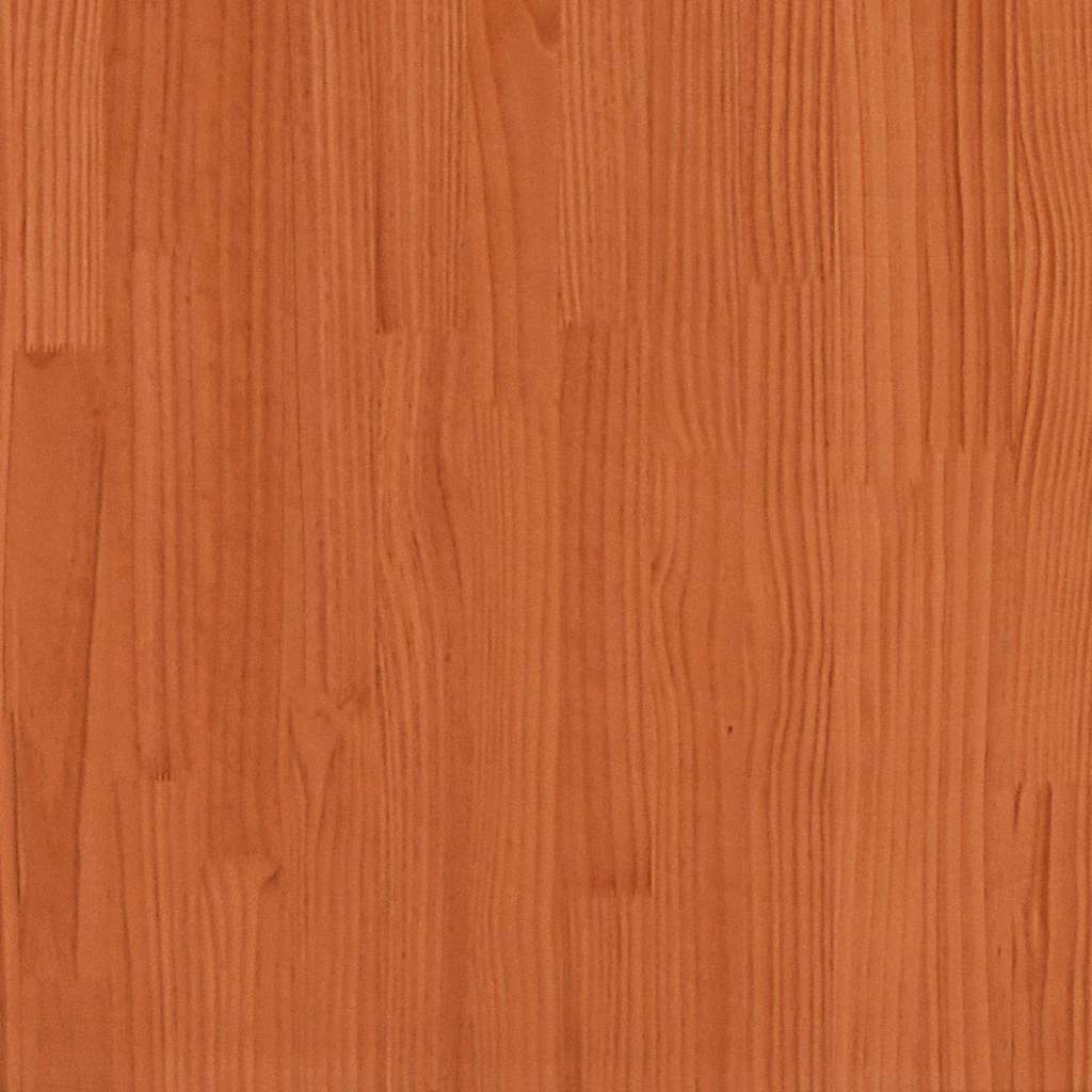 Bettgestell mit Kopfteil Braun 200 x 200 cm Massivholz Kiefer