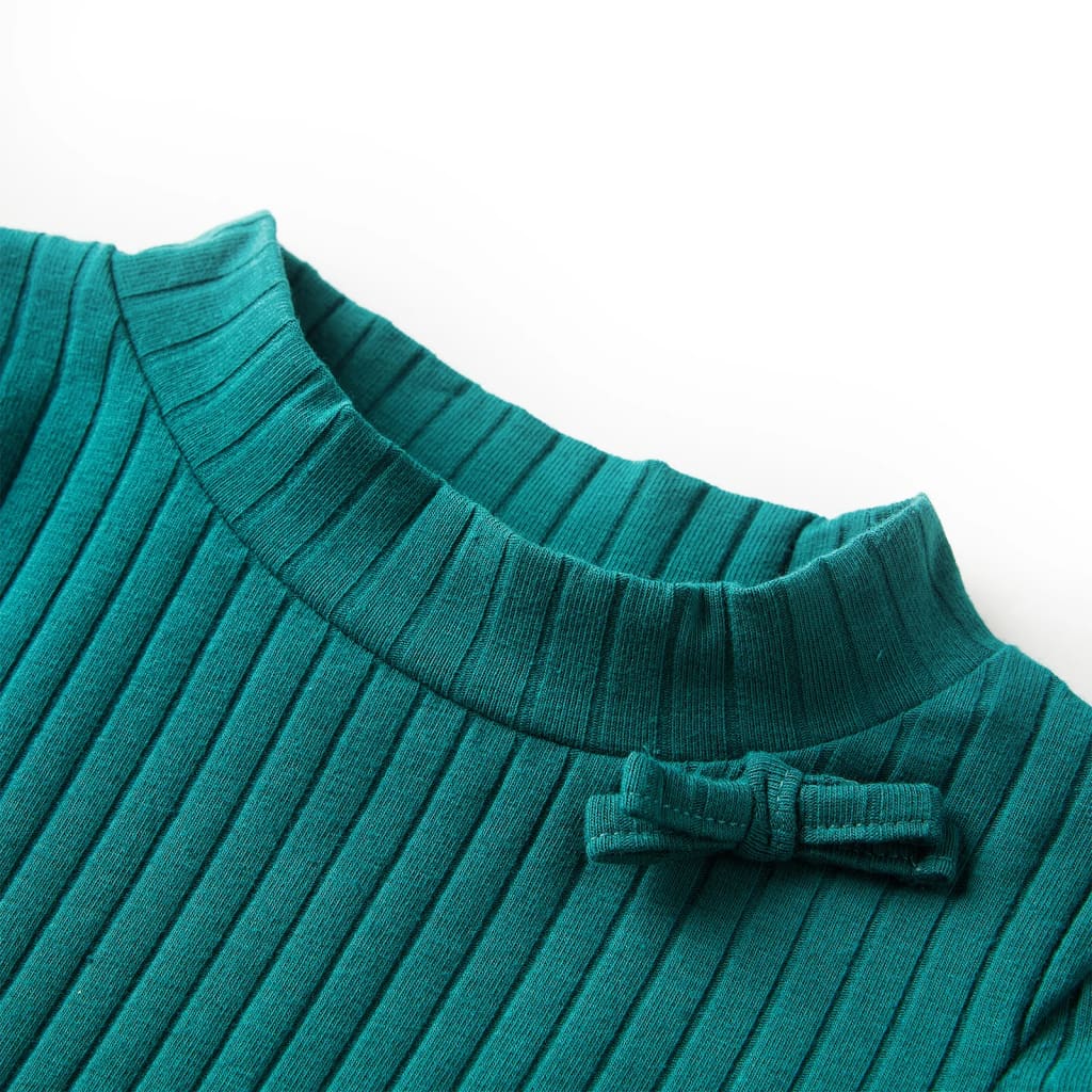 Kinder-Langarmshirt Rippstrick Knallrosa 116