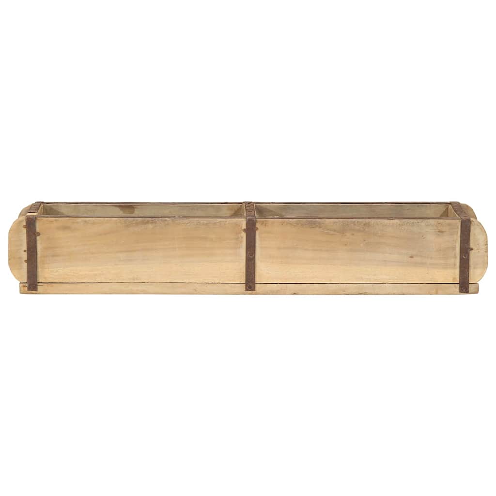Tablett Braun 30 x 15 x 9 cm Massives upgecyceltes Holz
