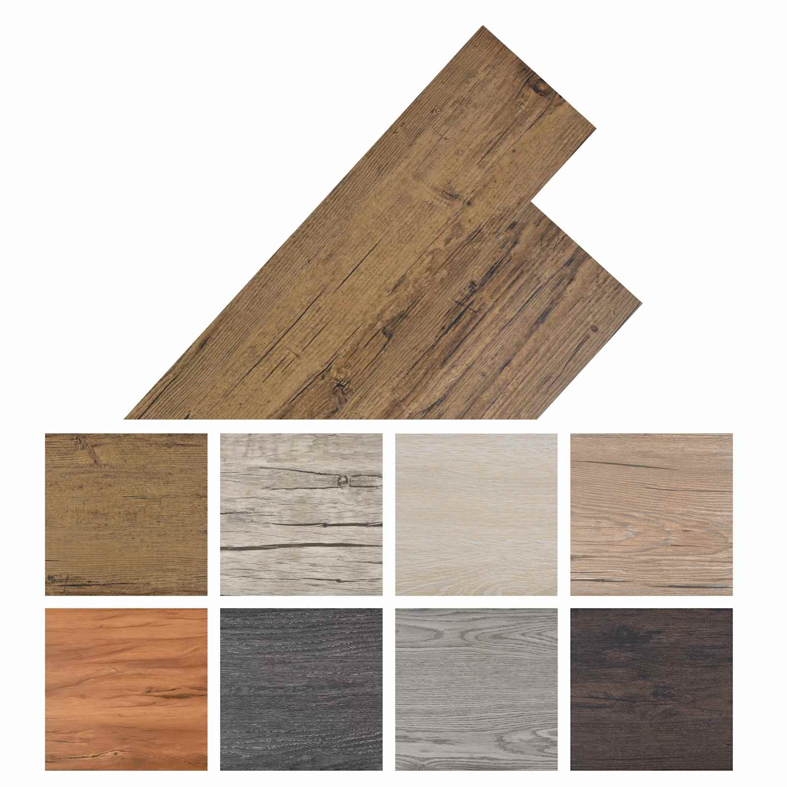 Bodenplanken 36 pcs Walnussbraun 5,02 m² PVC