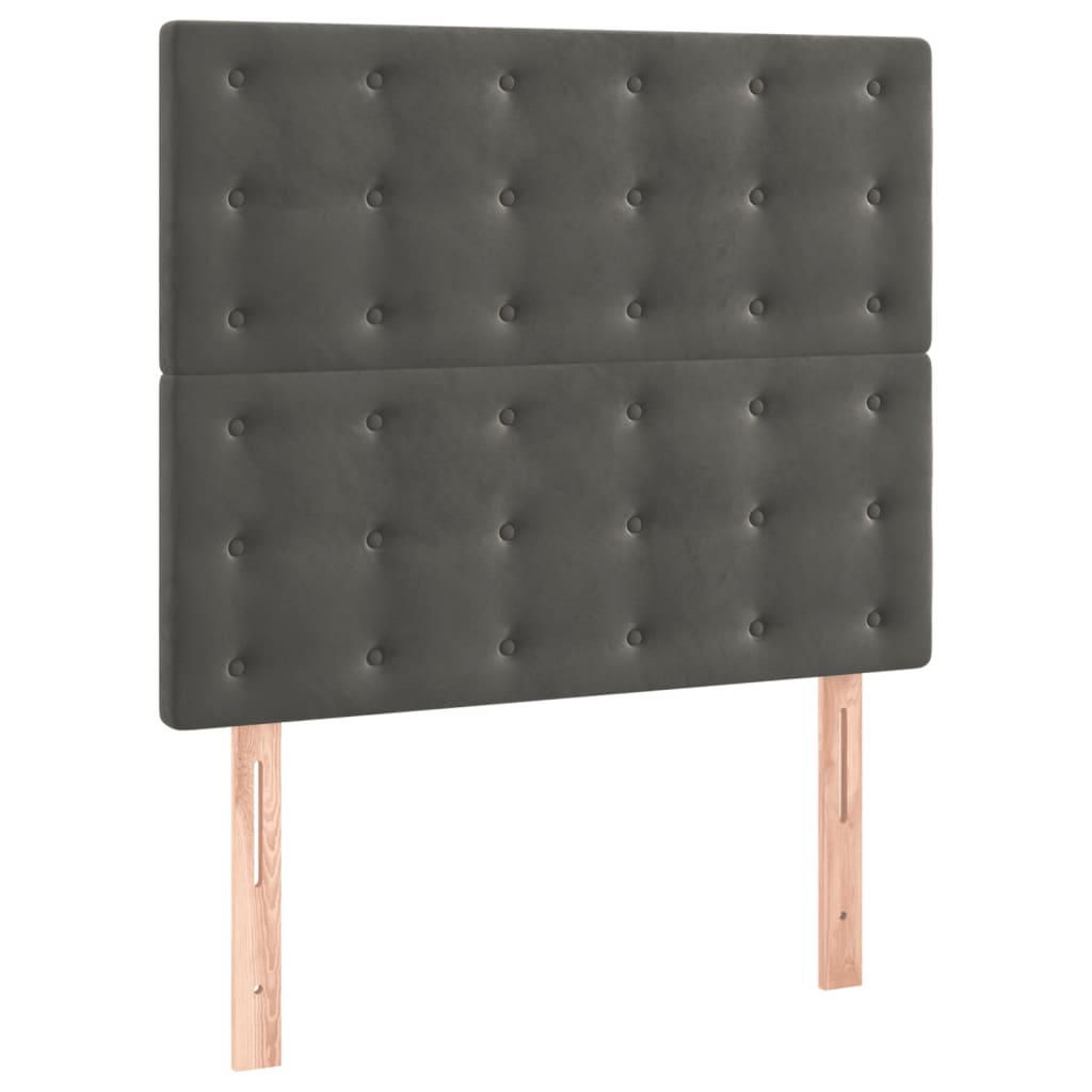 Kopfteil Hellgrau 80x5x118/128 cm Samt