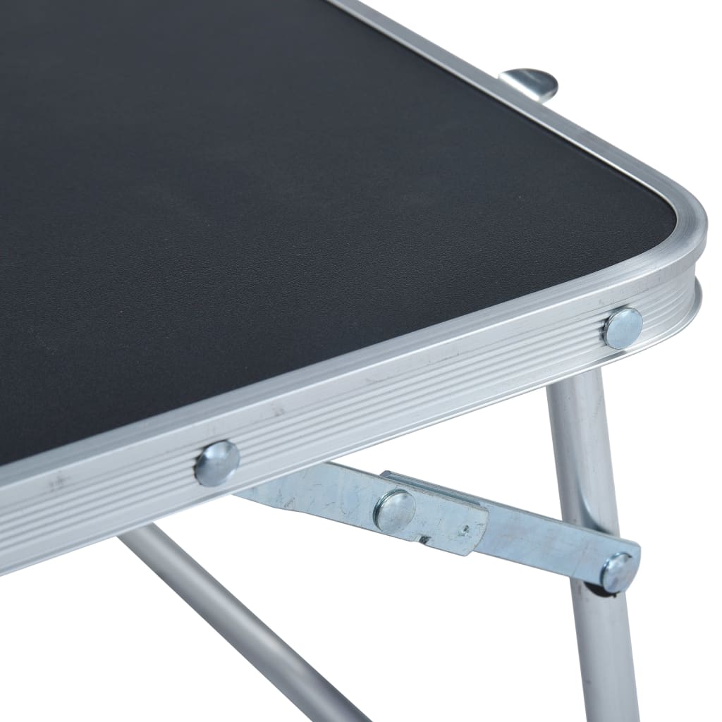 Klappbarer Campingtisch Weiß Aluminium 60 x 40 cm