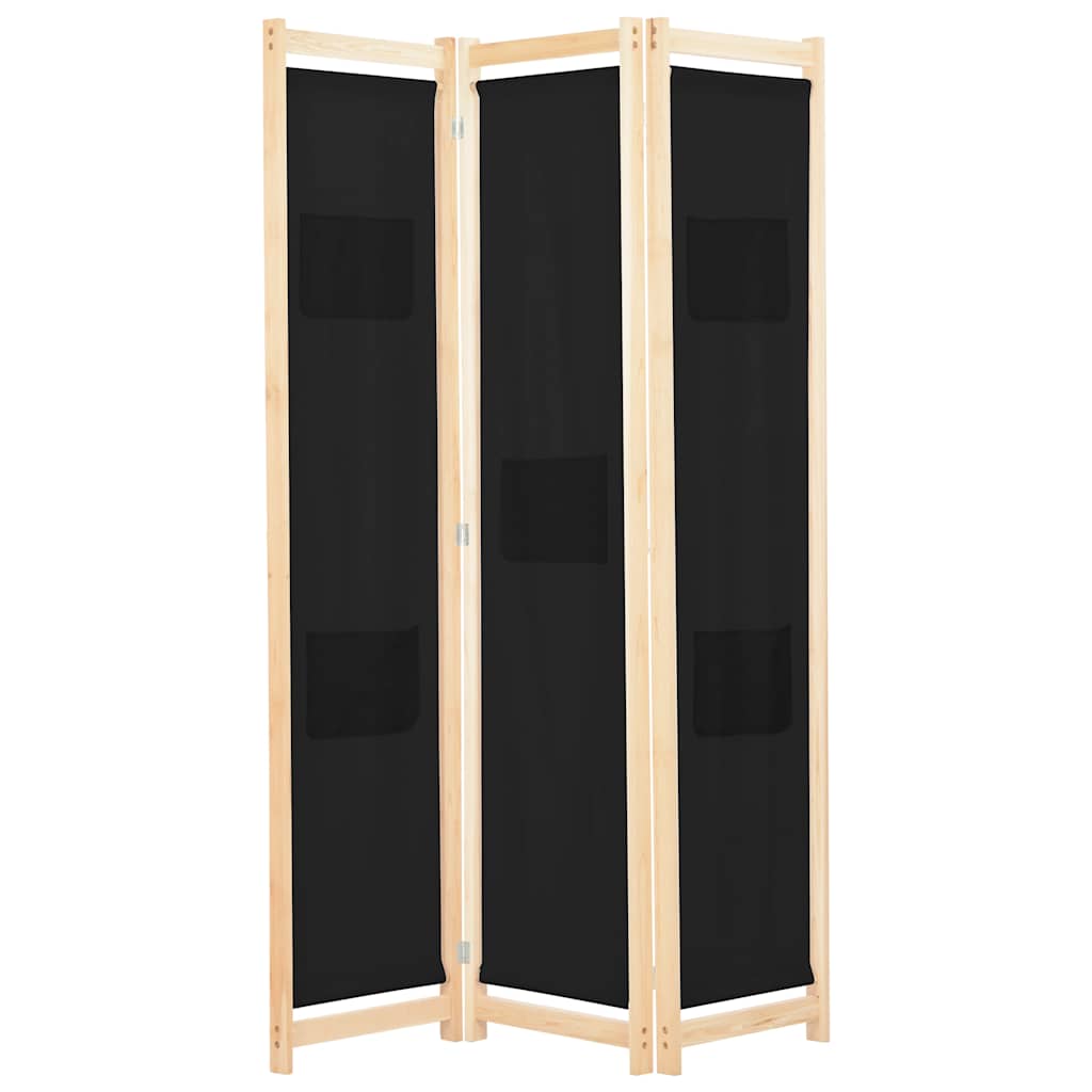 5-teiliger Raumteiler Creme 200 x 170 x 4 cm Stoff