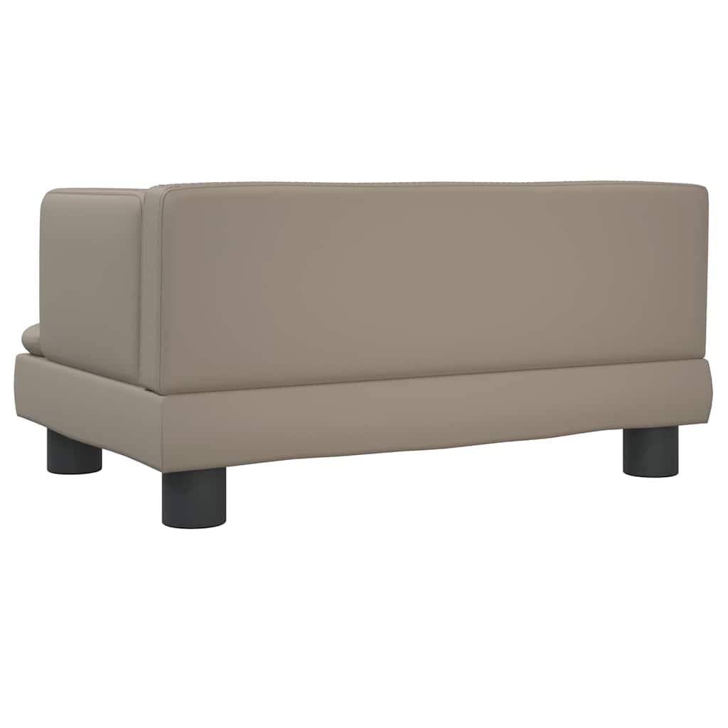 Kindersofa Schwarz 60x40x30 cm Kunstleder