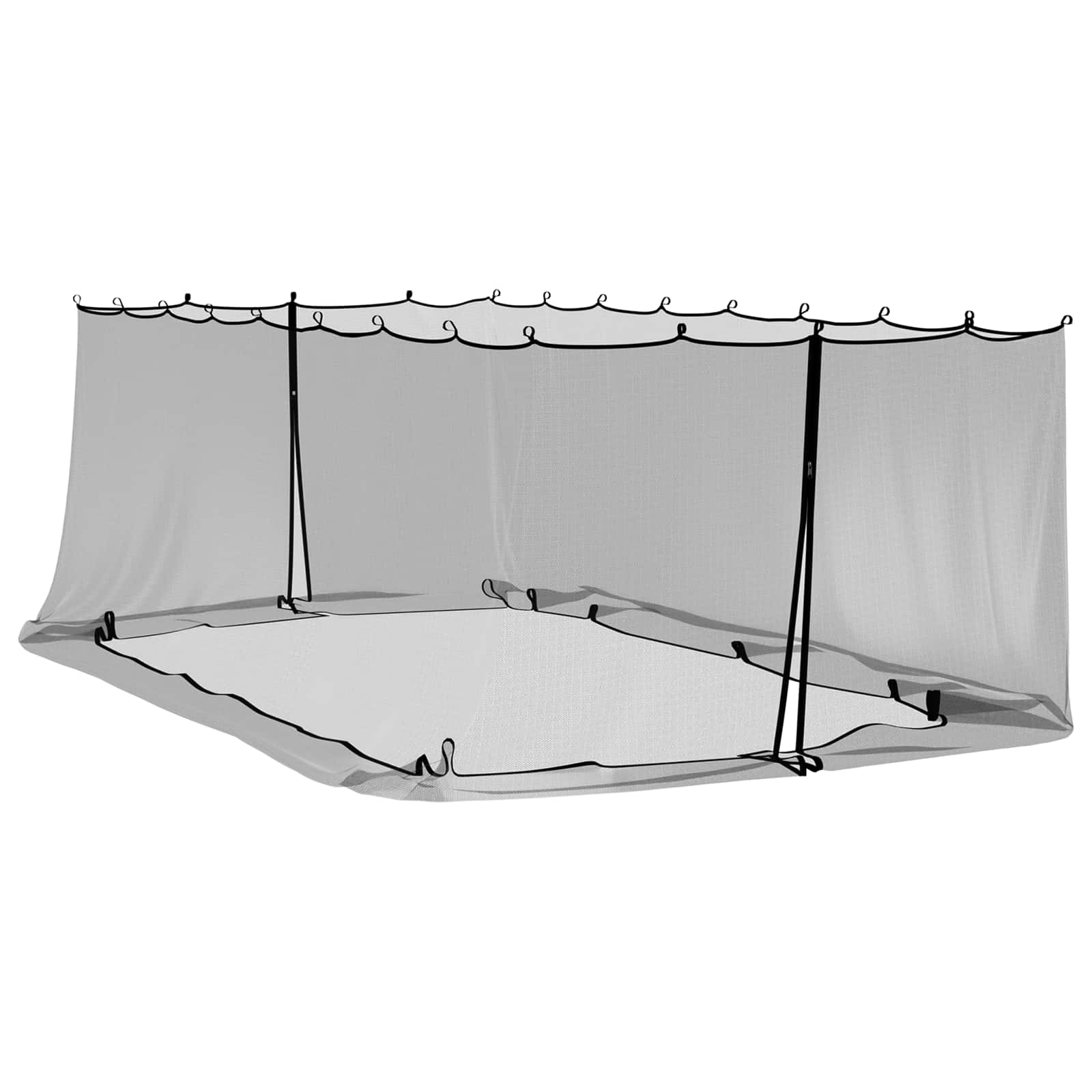 Moskito-Netz für Pavillon Rechtwinklig 220 Mesh Schwarz