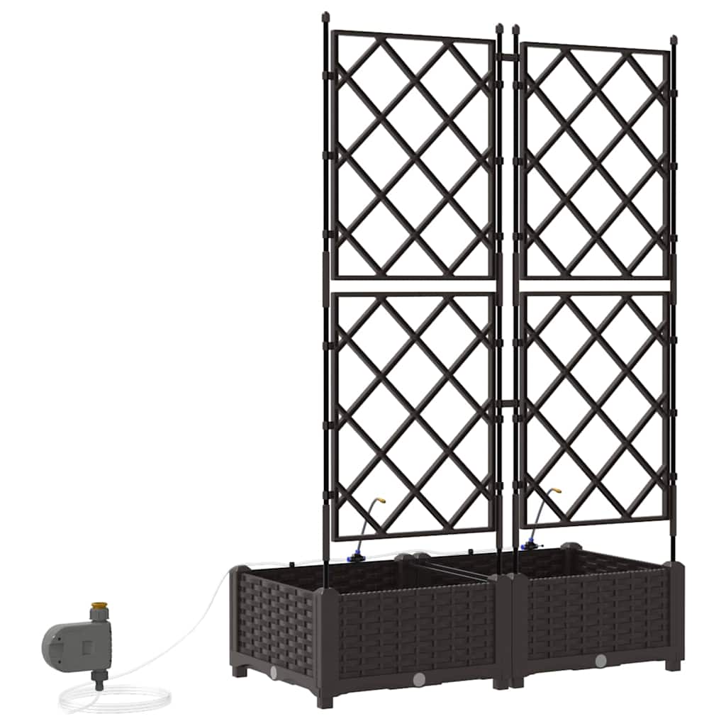 Garten-Pflanzgefäß 4 Stk. Braun 160 x 40 x 22 cm PP