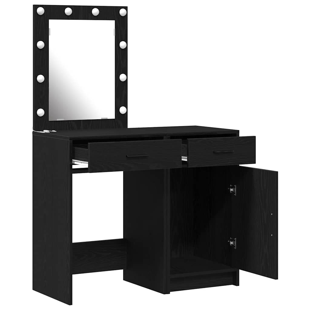 Schminktisch mit Tür 2 pcs Weiß 50 x 41 x 135 cm Holzwerkstoff
