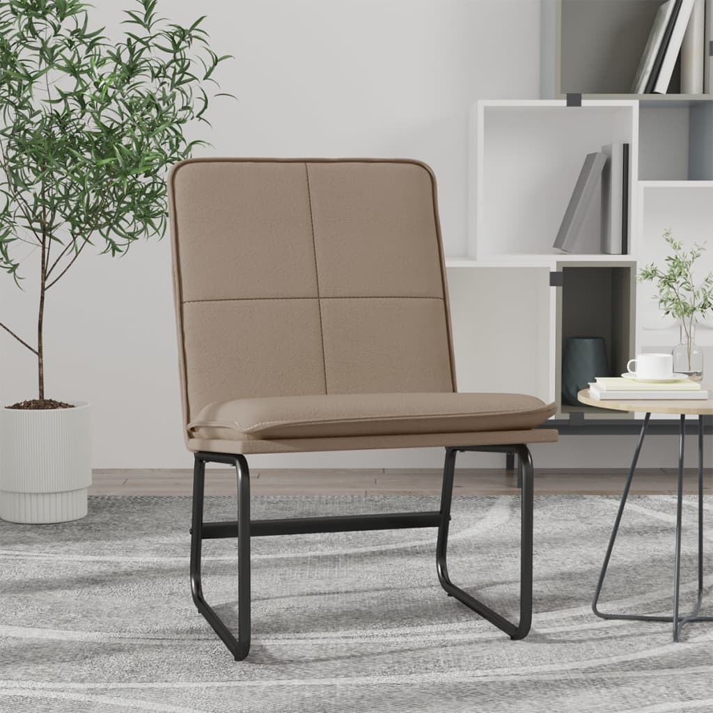 Loungesessel Creme 54x75x76 cm Kunstleder
