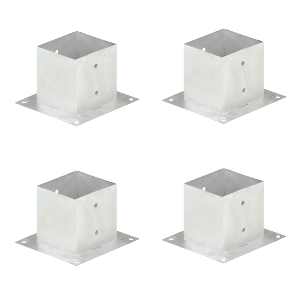 Pfostenanker 4 Stk. Verzinktes Metall 71 mm