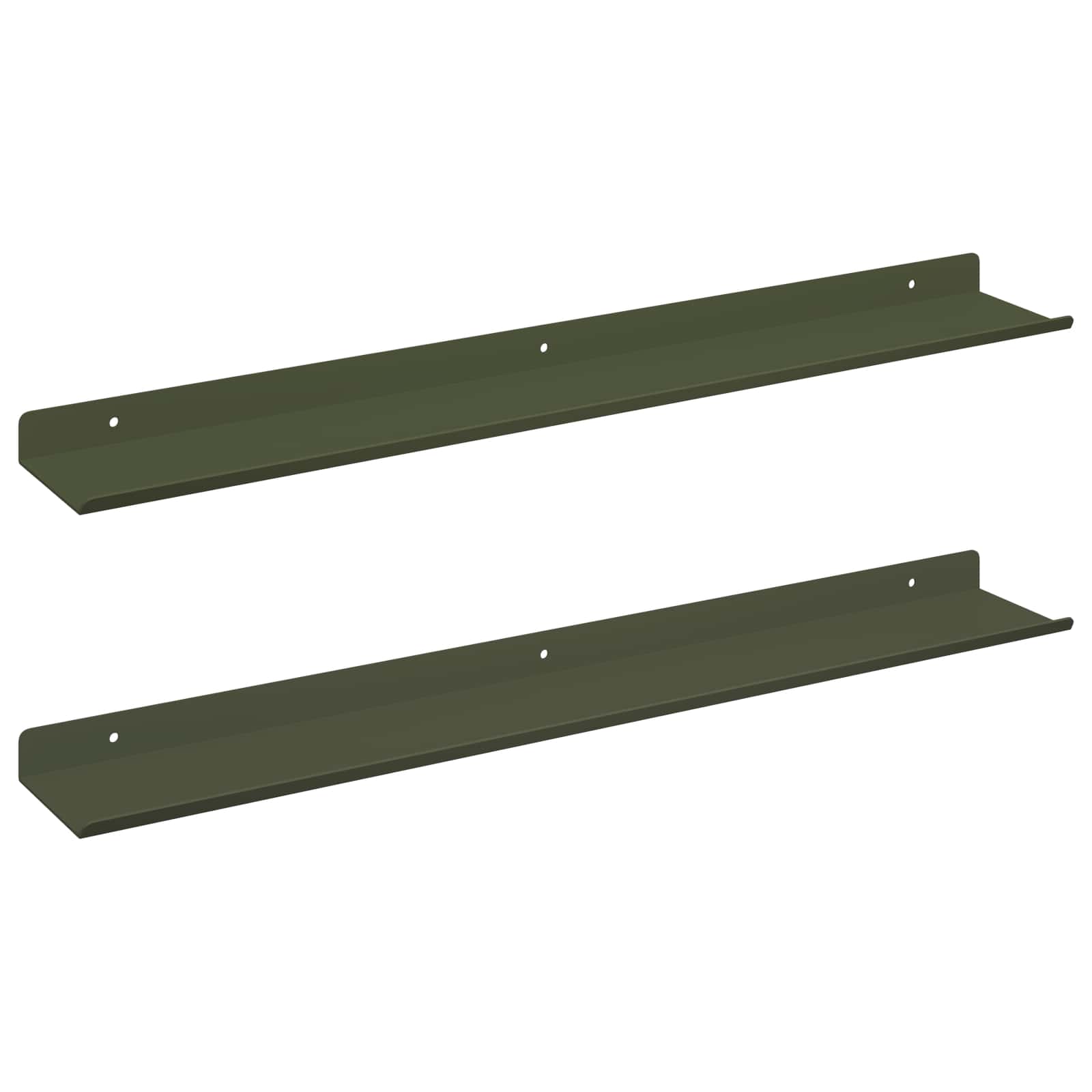Schwebendes Regal 3 pcs Schwarz 40 x 9 x 2,5 cm Stahl