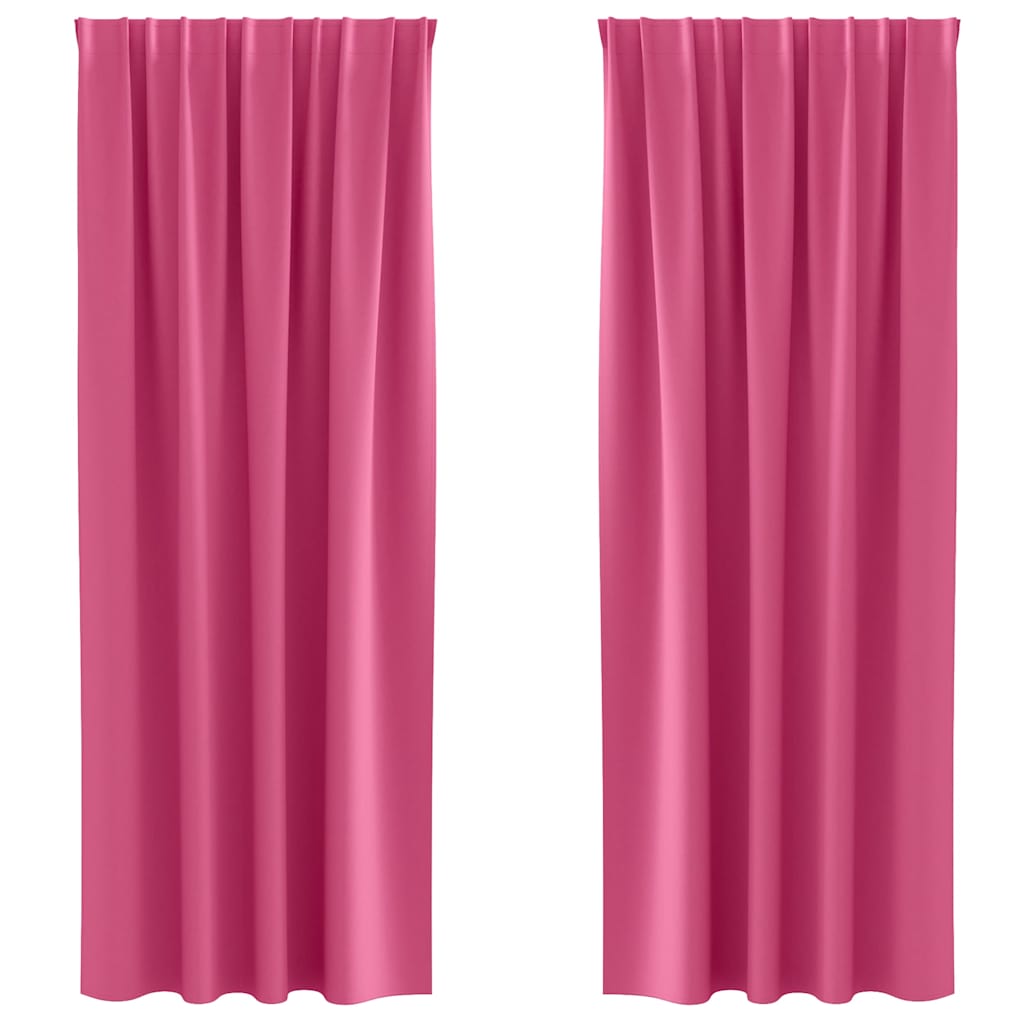 Verdunkelungs-Vorhänge mit Ringen 2 pcs Beige 140 x 140 cm