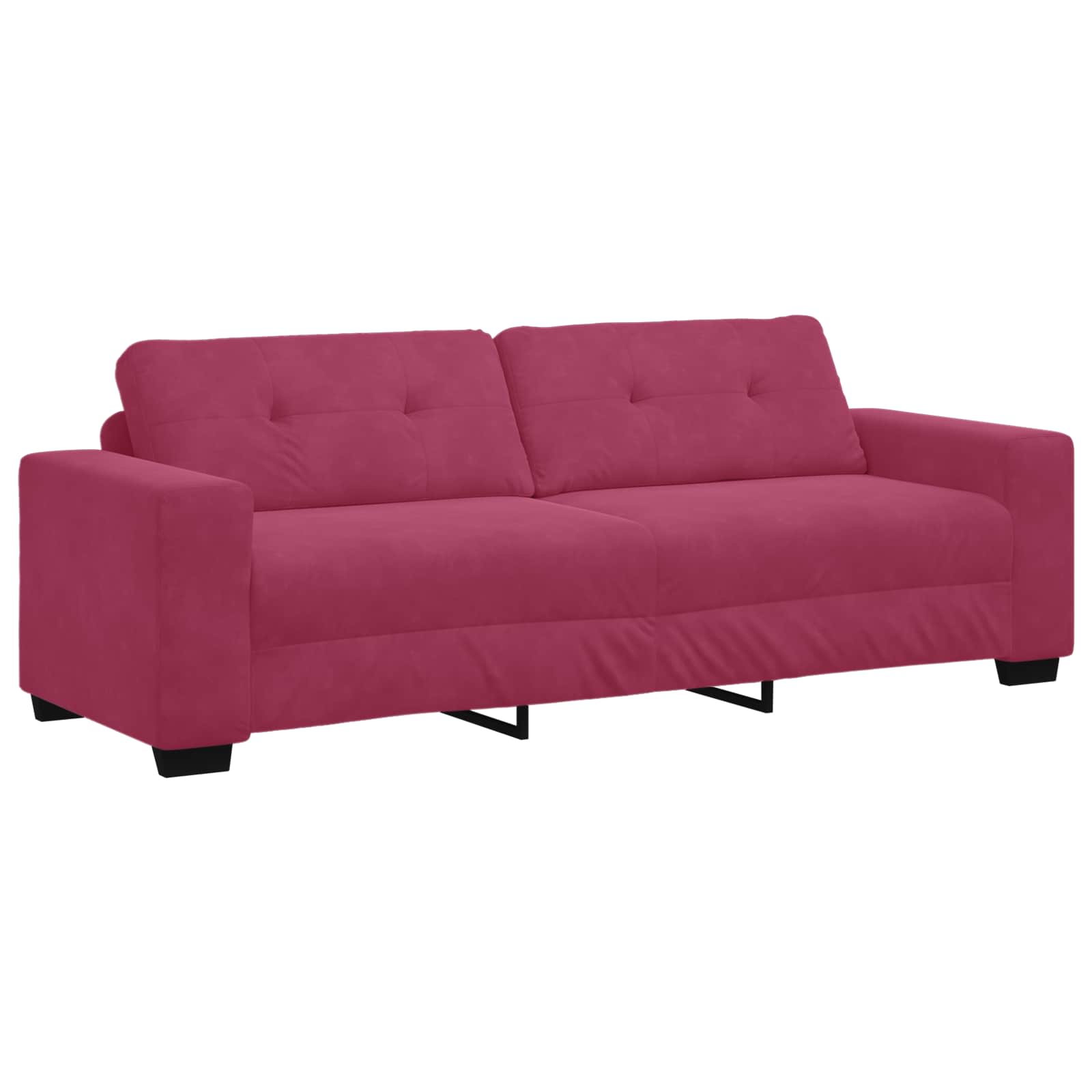 2-teiliges Sofa-Set mit Kissen, hellgrauer Samt