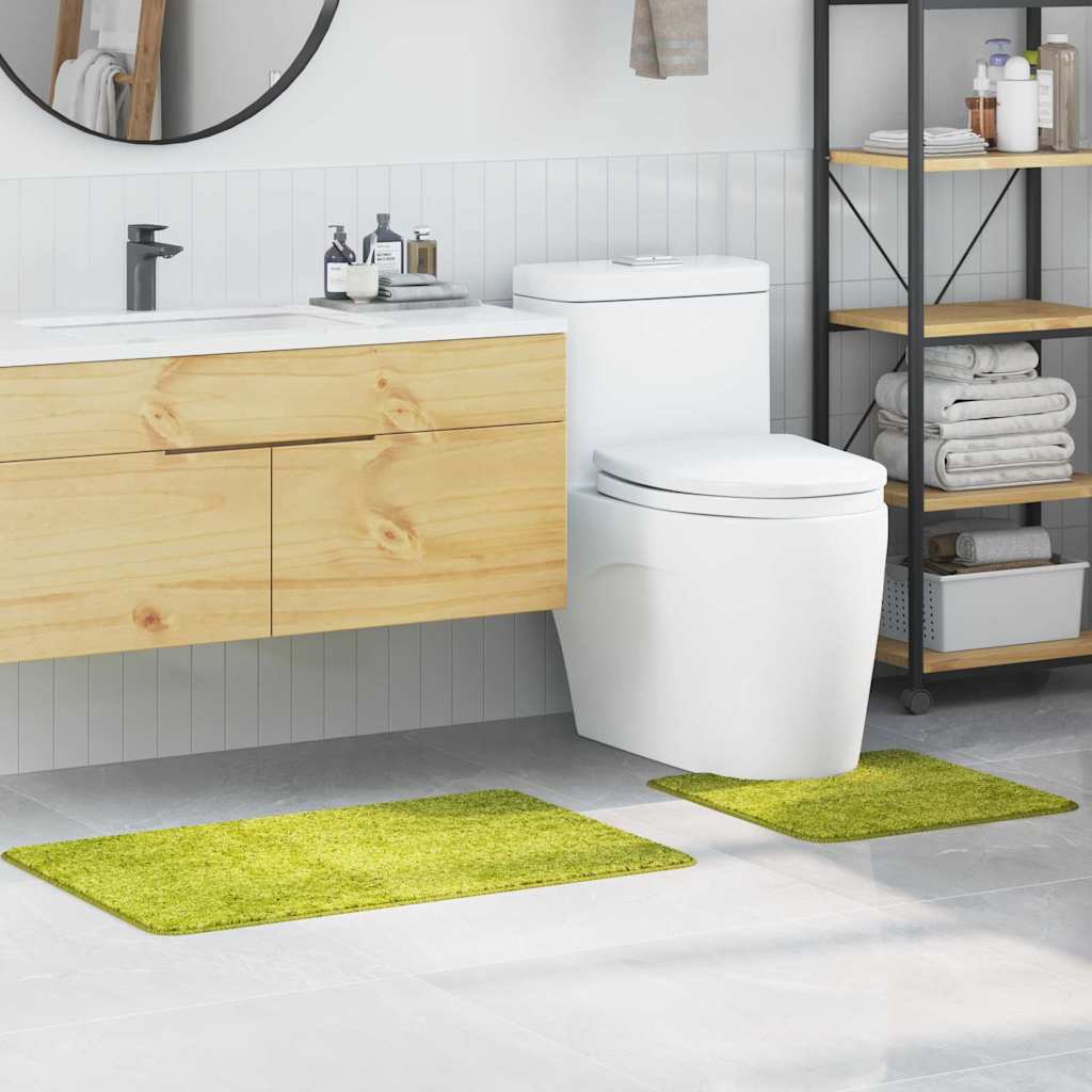 Anti-Rutsch Badematten-Set 2 pcs Dunkelgrau PP