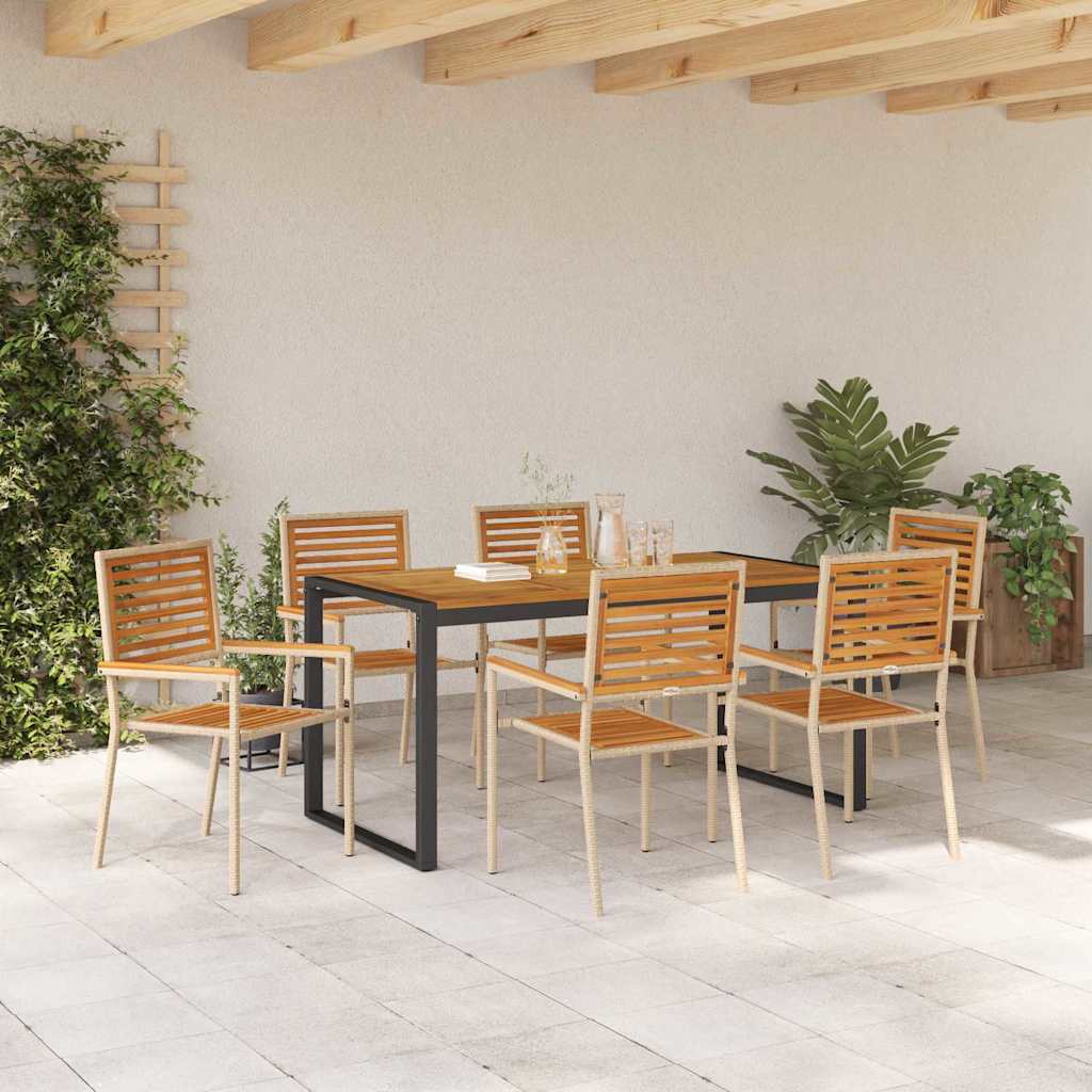 Garten Essgruppe 5 pcs Schwarz und Braun Poly-Rattan