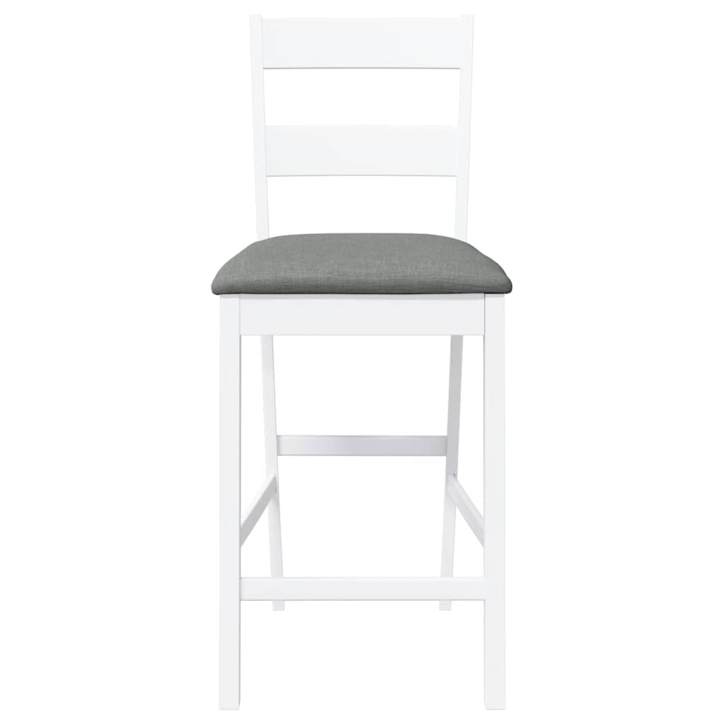 Barhocker mit Kissen 2 Stk. Braun Massivholz Gummibaum