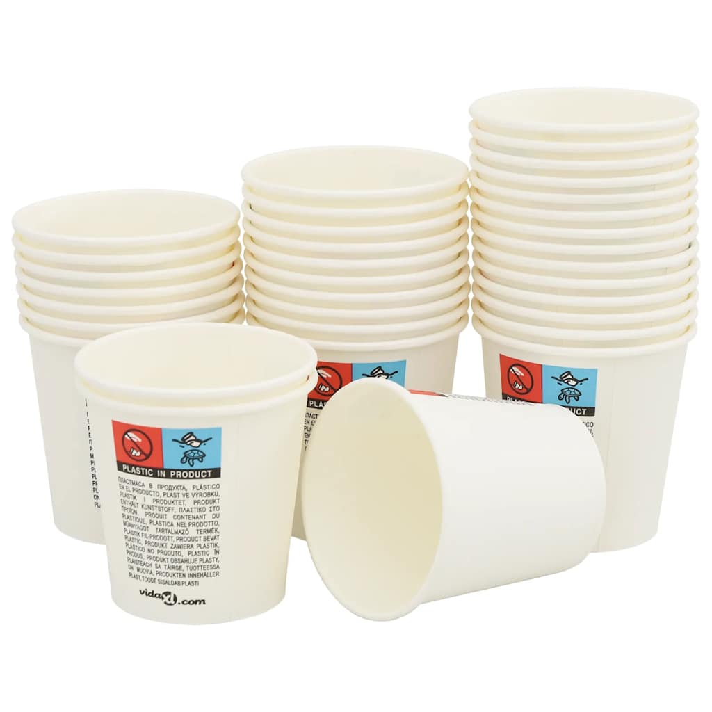 Pappbecher 1000 Stk. 12oz 300ml Weiß