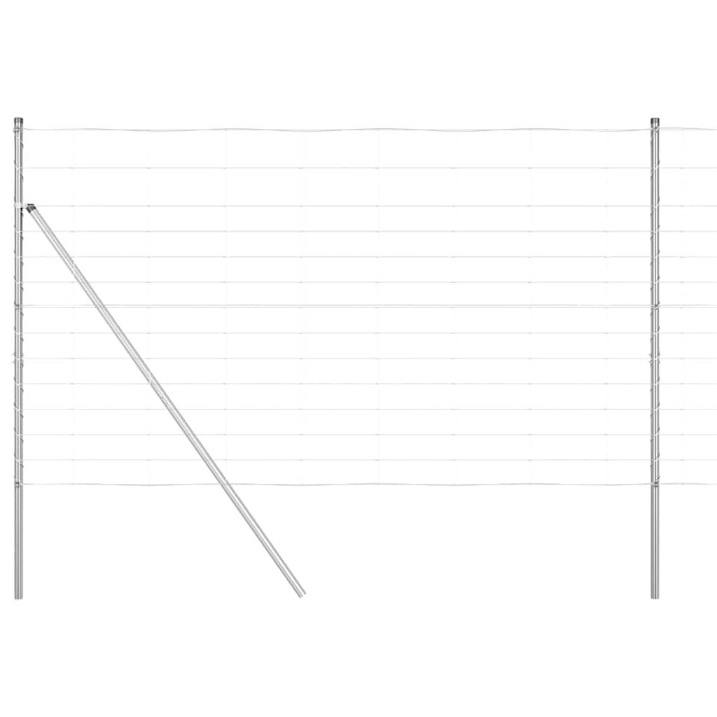 Ground Fix Geschweißter Drahtzaun 25 x 0,8 m Silber Netz