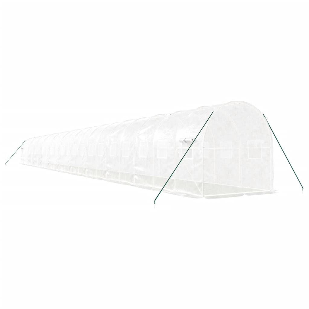 Gewächshaus mit Stahlrahmen Weiß 8 m² 4x2x2 m