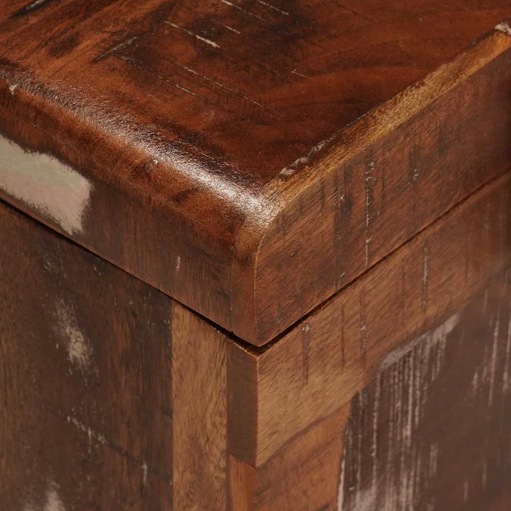 Aufbewahrungsbox mit Speicher 70 x 35 x 40 cm Massivholz Mango