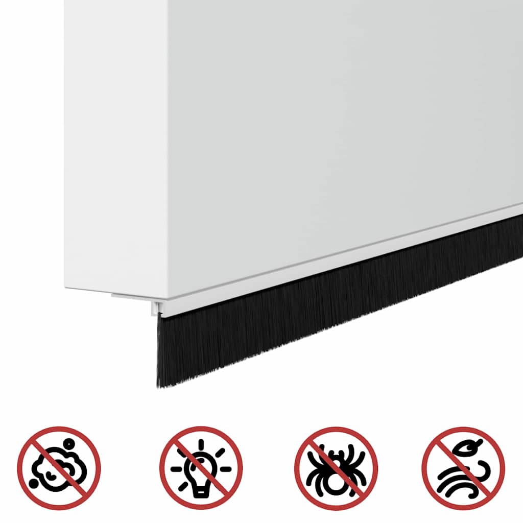 Aufsteck Türbürstendichtungen 2 pcs Braun 100 cm