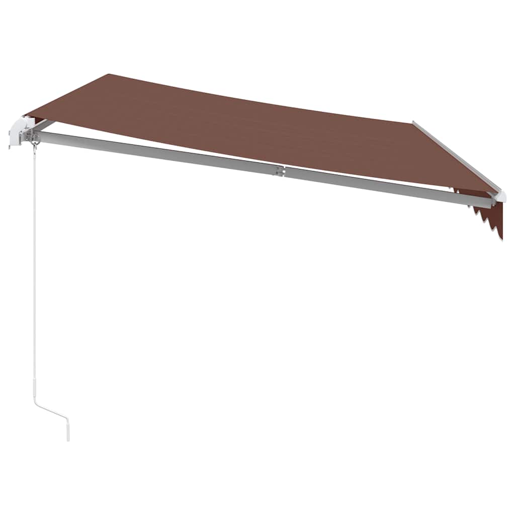 Markise Manuell Einziehbar mit LED 300x250 cm Blau und Weiß
