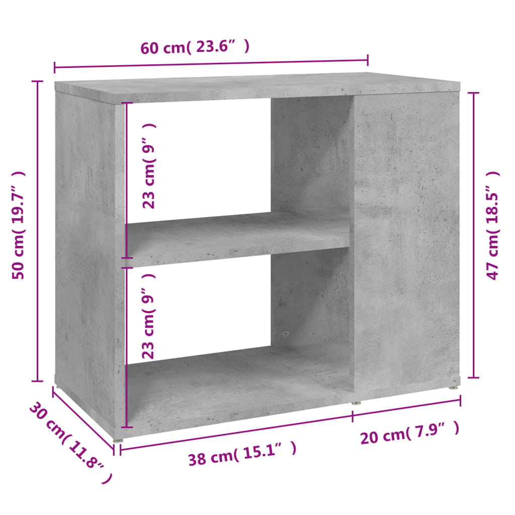 Beistelltisch Weiß 60x30x50 cm Holzwerkstoff