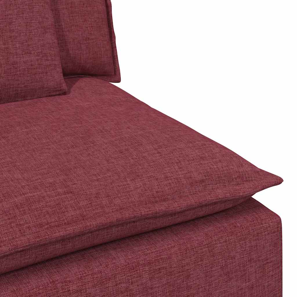 Modulares Sofa Endmodul mit Armlehne Kissen Hellgrau 100 cm