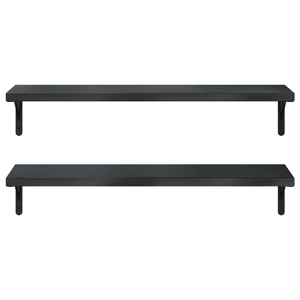 Wandregale 2 Stk. 100x40 cm Silbern Edelstahl