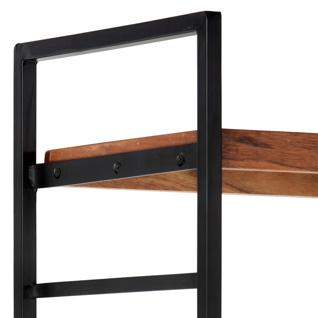 Bücherregal 4 Ebenen 80x30x180 cm Altholz Massiv