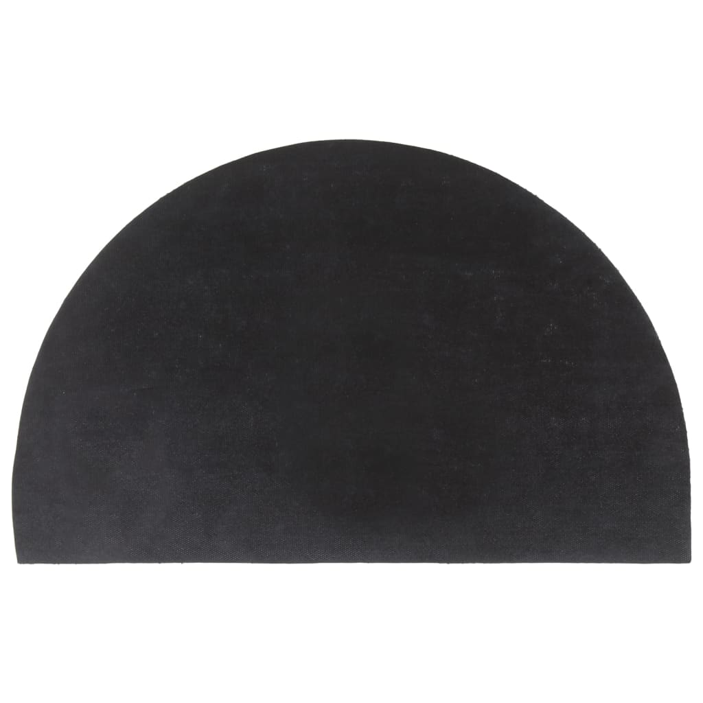 Fußmatte Schwarz Halbrund 60x90 cm Kokosfaser Getuftet