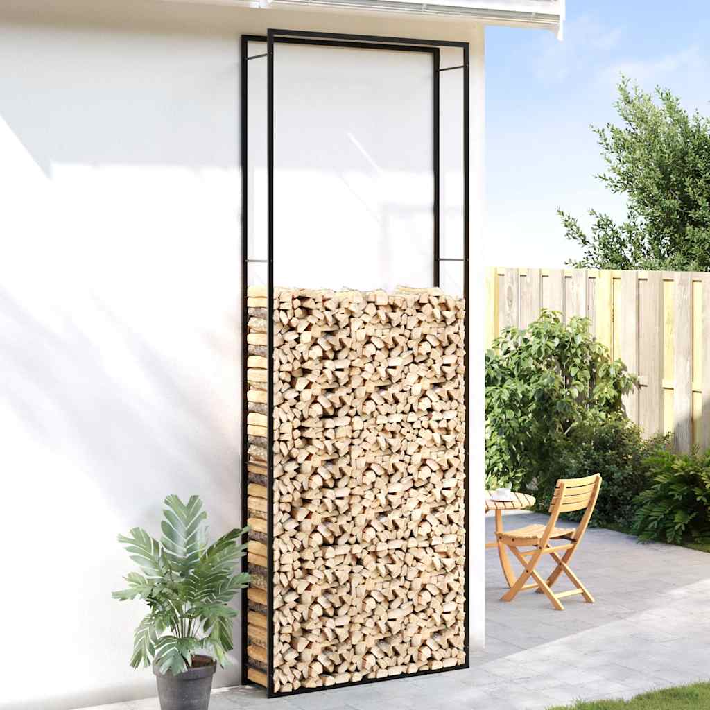 Brennholzregal 50x28x94 cm Edelstahl