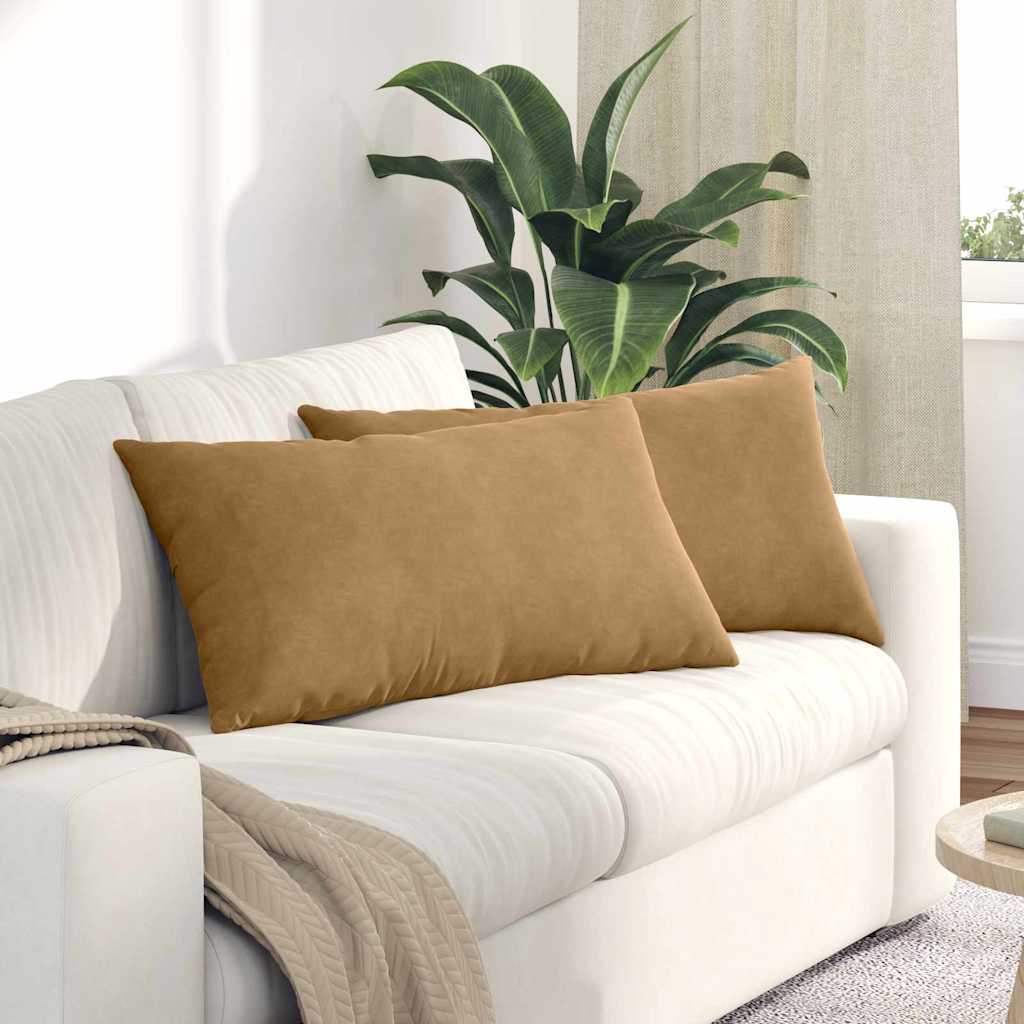 Sofakissen 2 Stück Blau 50 x 30 cm Cordstoff