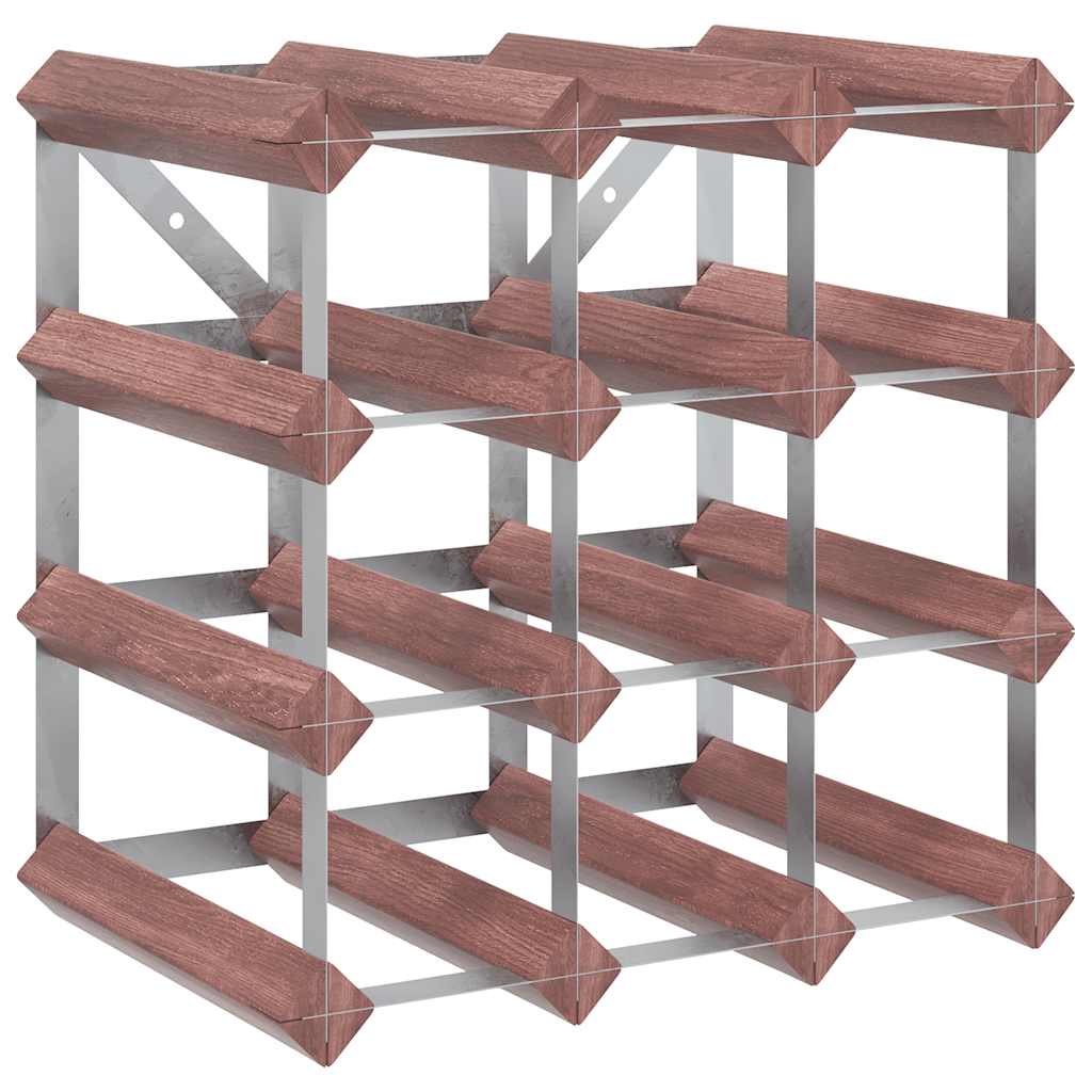Weinregal für 42 Flaschen Braun Massivholz Kiefer