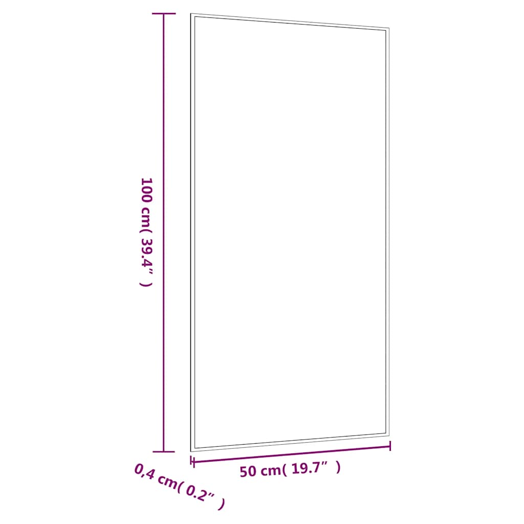 Wandspiegel 40 x 40 cm Quadratisch Glas