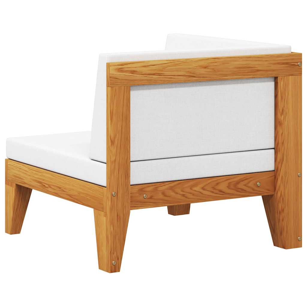 2-tlg. Garten-Lounge-Set mit Auflagen Massivholz Akazie