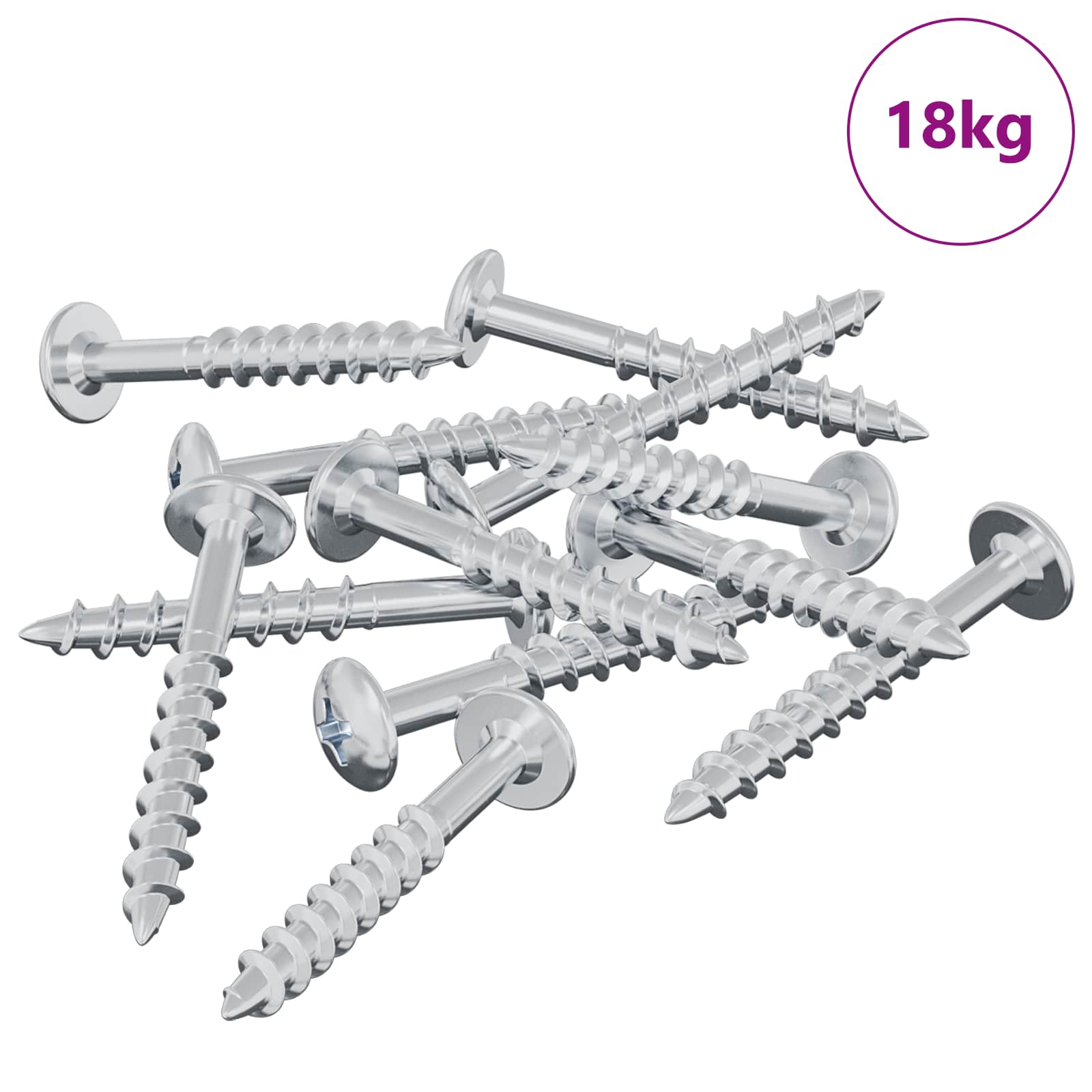 Schraube 2 pcs Silber 9,8 x 35 mm Eisen