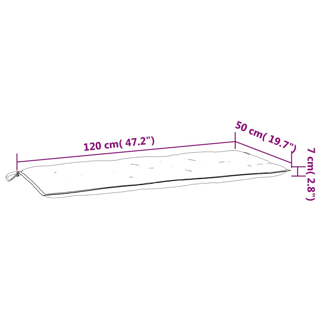 Gartenbank-Auflage Anthrazit 100x(50+50)x7 cm Oxford-Gewebe
