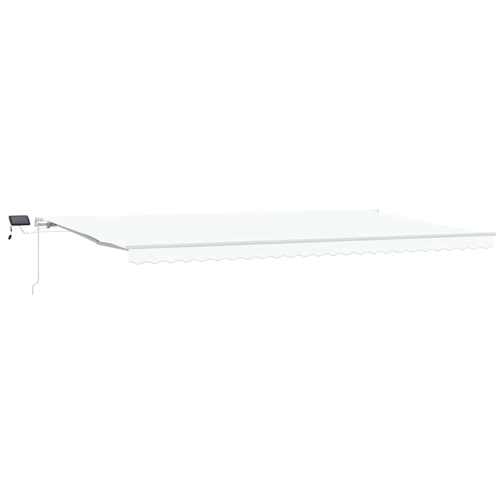 Markise Manuell Einziehbar mit LED 300x250 cm Blau und Weiß