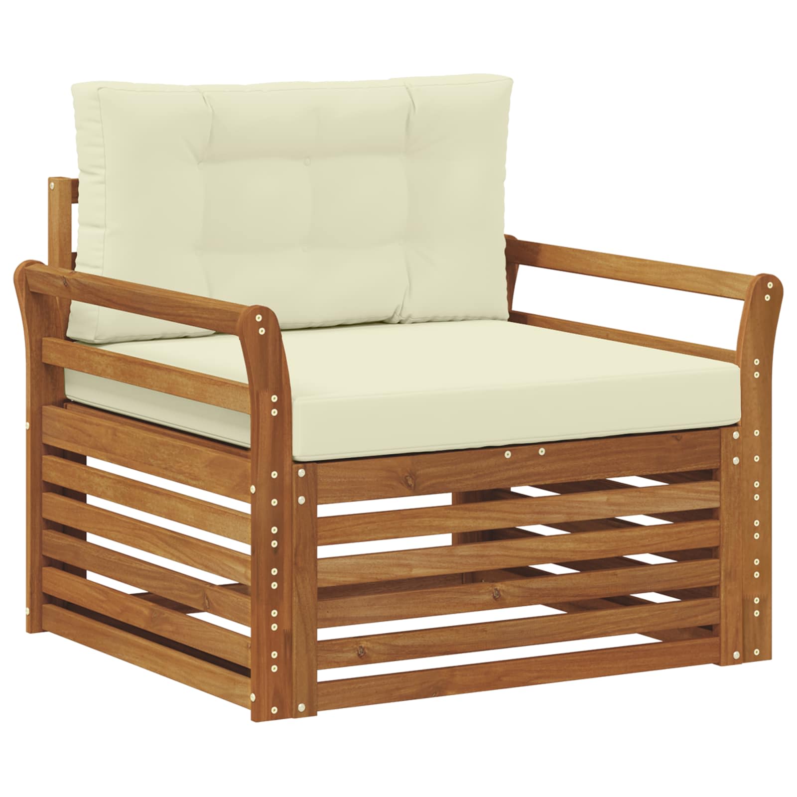 2 Stück Outdoor-Sofa Natur