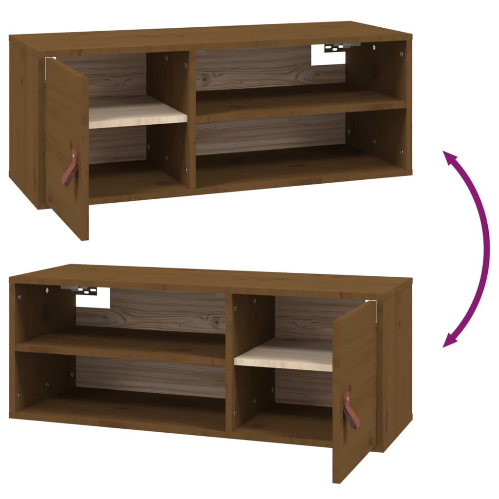 Wandschrank 80x30x30 cm Massivholz Kiefer