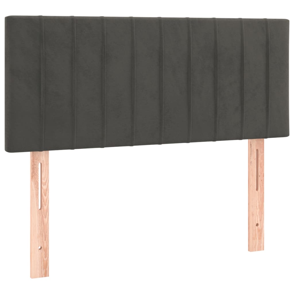Kopfteil Hellgrau 80x5x118/128 cm Samt