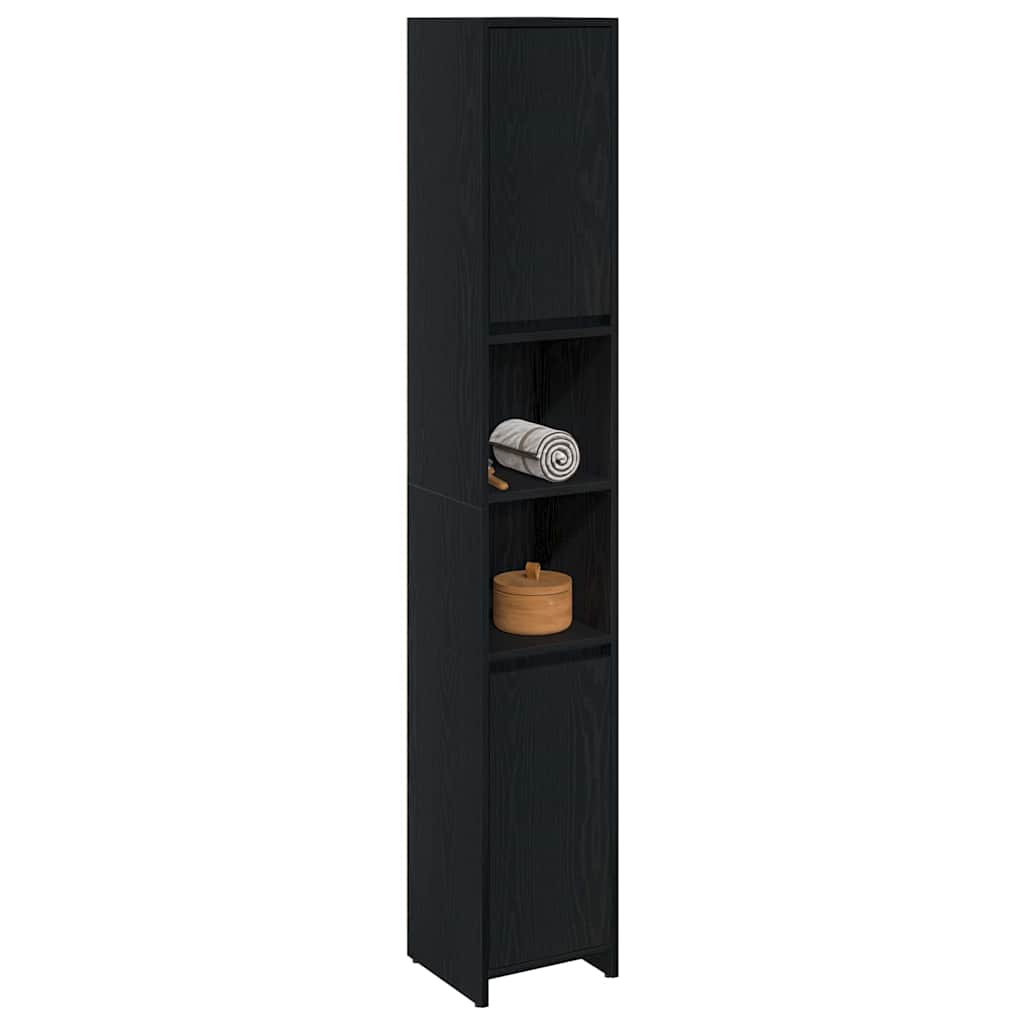 Badezimmerschrank Weiß 30x30x183,5 cm Holzwerkstoff