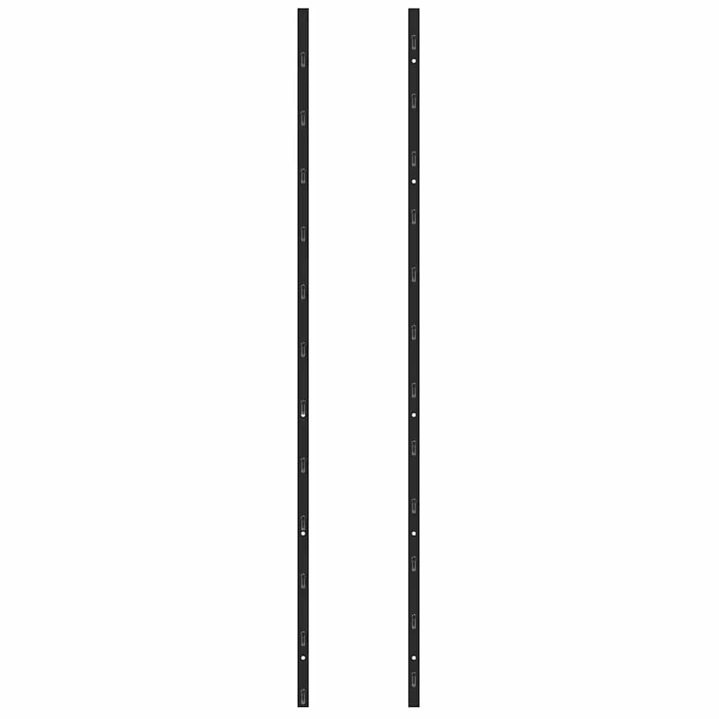 Wand-Weinregal für 24 Flaschen Schwarz Eisen