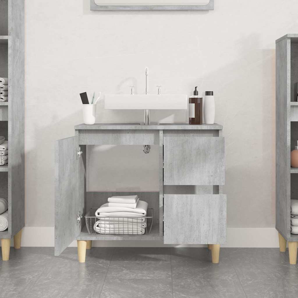 Badschrank Weiß 65x33x60 cm Holzwerkstoff