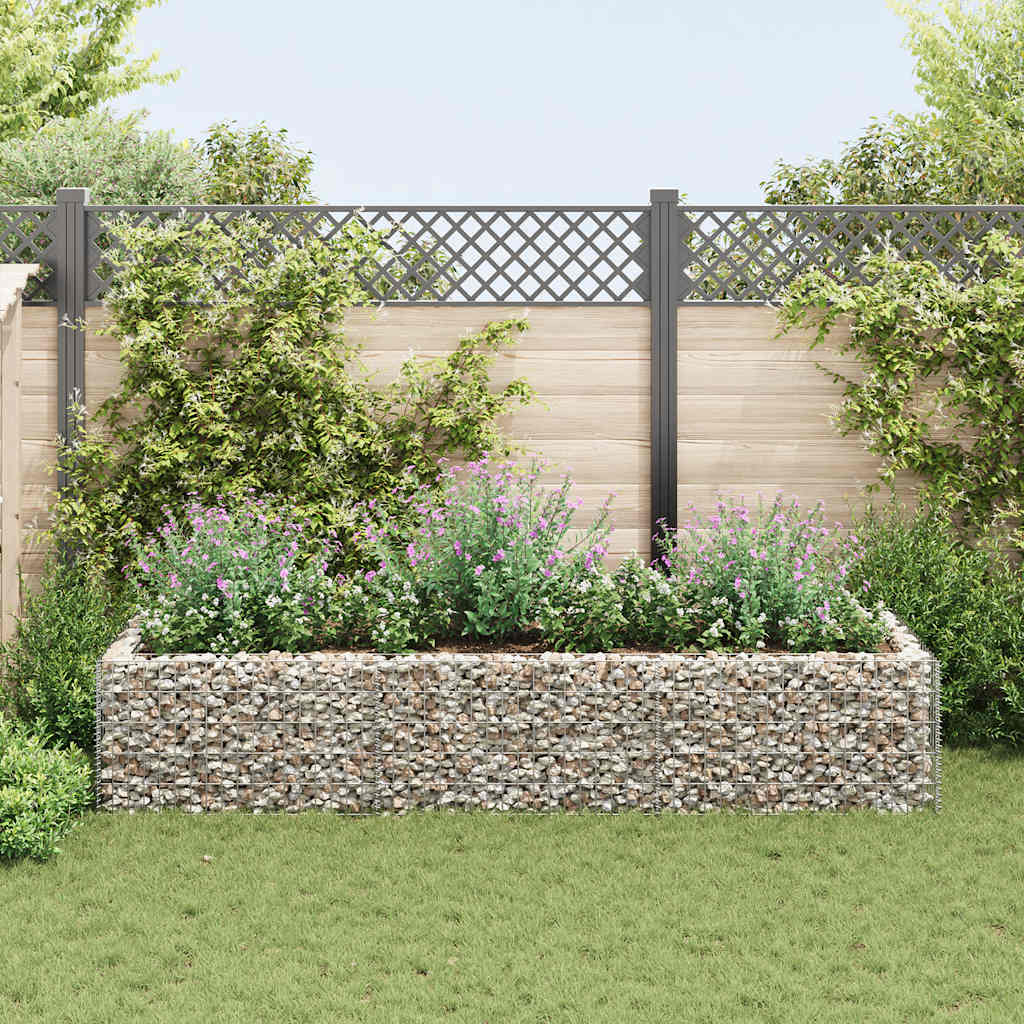 Gabionen-Hochbeet Stahl 360×90×100 cm