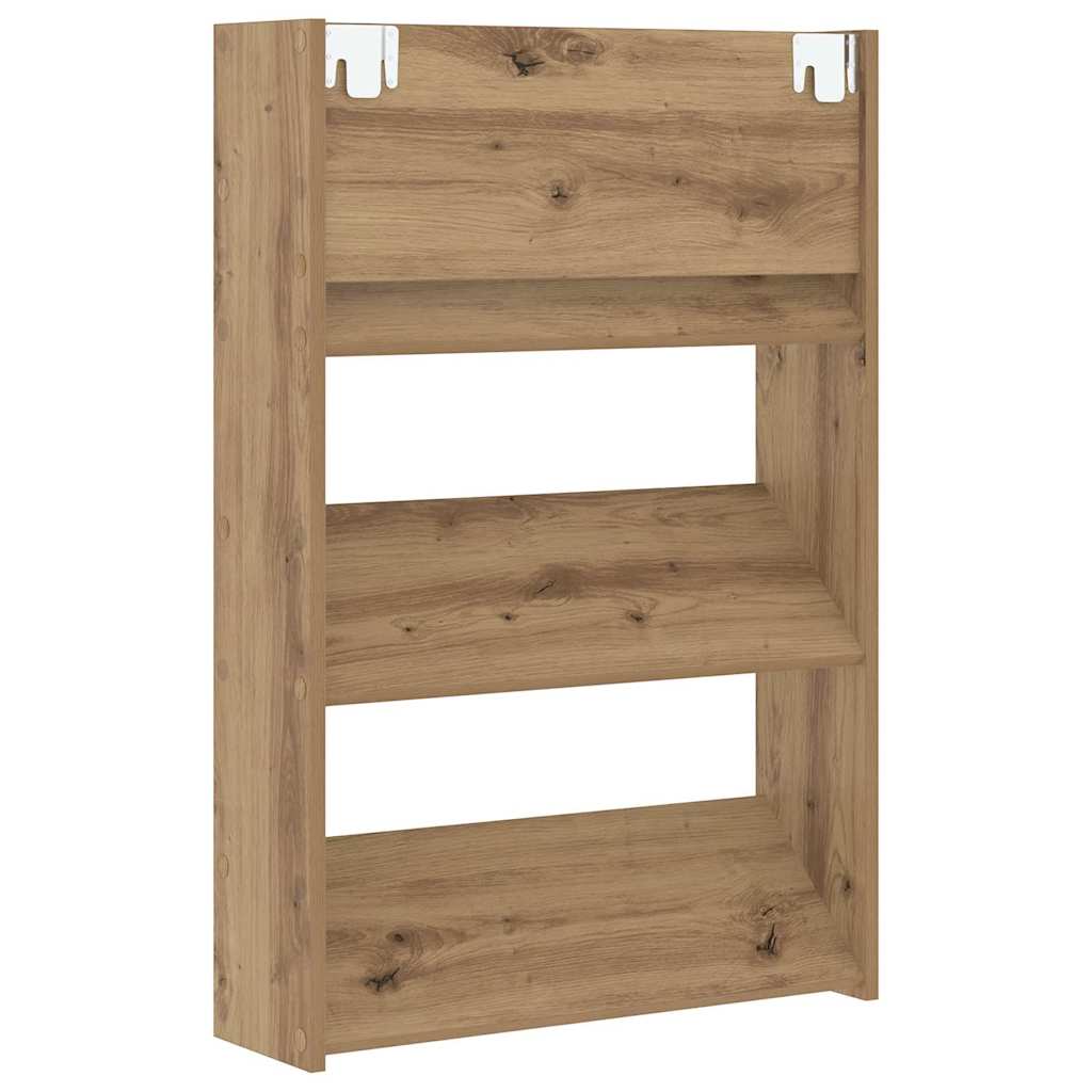 Wand-Schuhschränke 4 Stk. Weiß 60x18x60 cm Holzwerkstoff