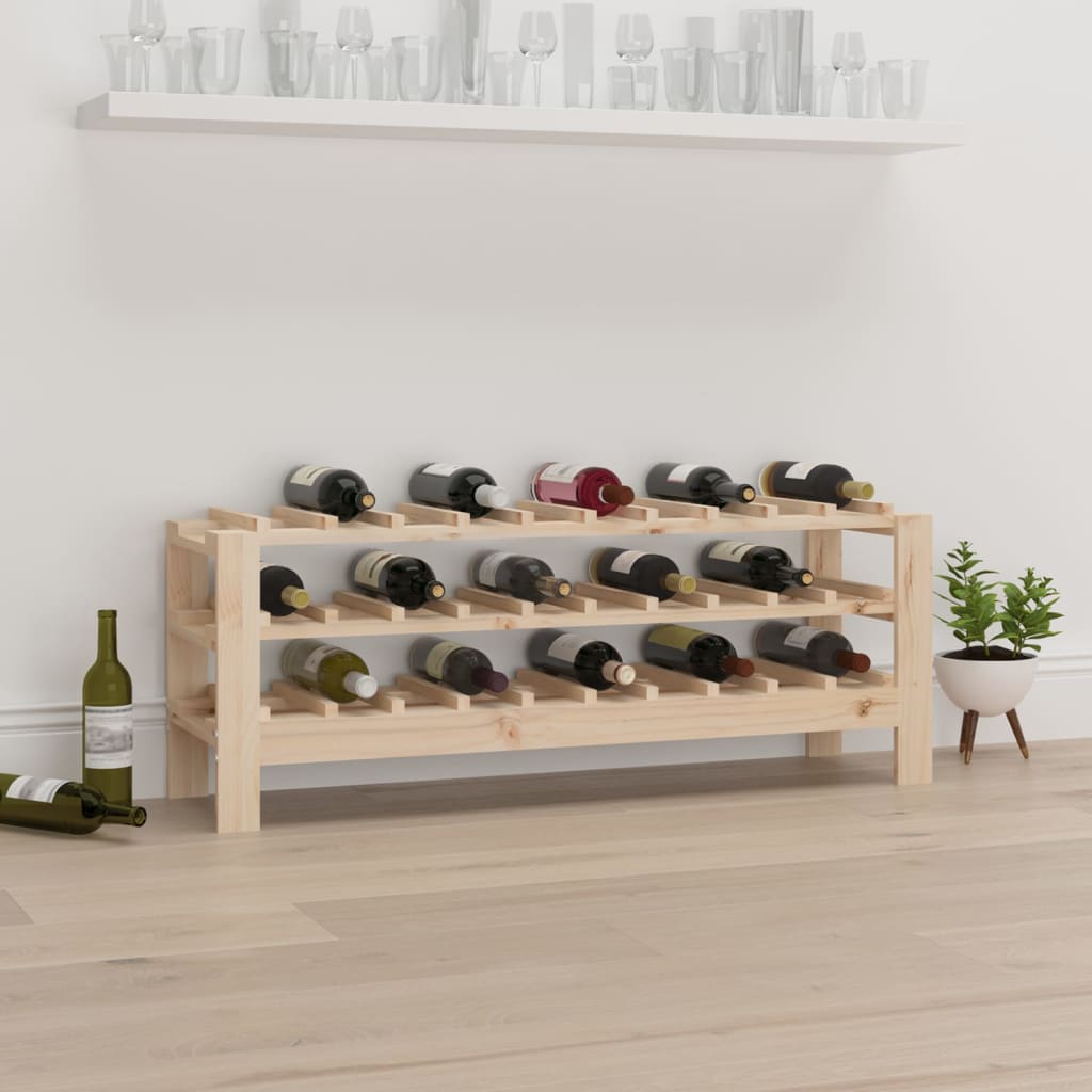 Weinregal 109,5x30x107,5 cm Massivholz Kiefer